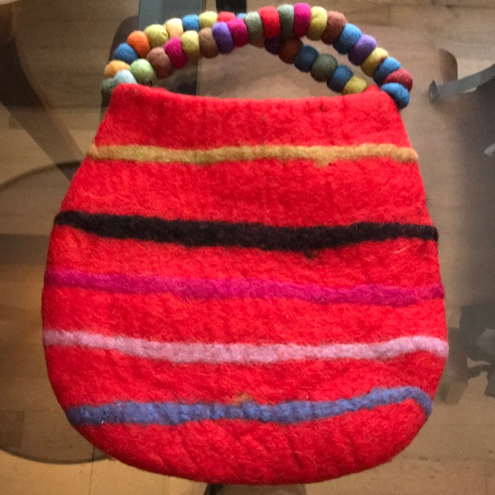 Rising Tide Wool Felt Bag. Super cute! Never used.